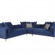Living Room Interior, A Glamorous Navy Blue Sectional for Country Style Living Room: Beautiful Navy Blue Sectional