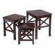 Home Interior, A Set of Stackable Tables for a Small Room: Black Stackable Tables