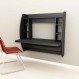 Home Interior, Optimize Your Room Dimension through Wall Desks: Black Wall Desks
