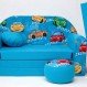 Bedroom Interior, Attractive Kids Sofa Bed for Active Children: Blue Kids Sofa Bed