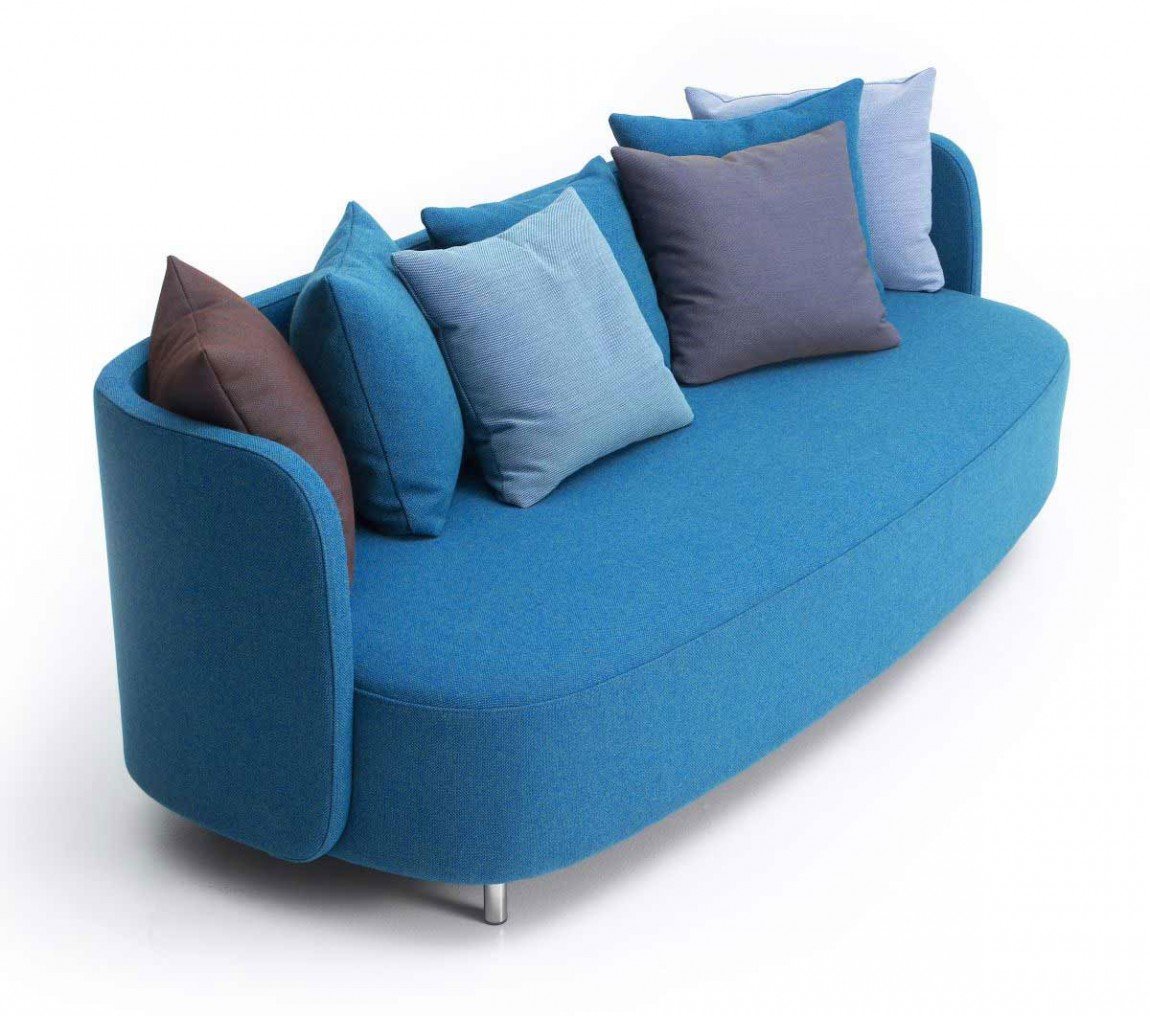 Home Interior, Small Couches for Minimalist Interior: Blue Small Couches