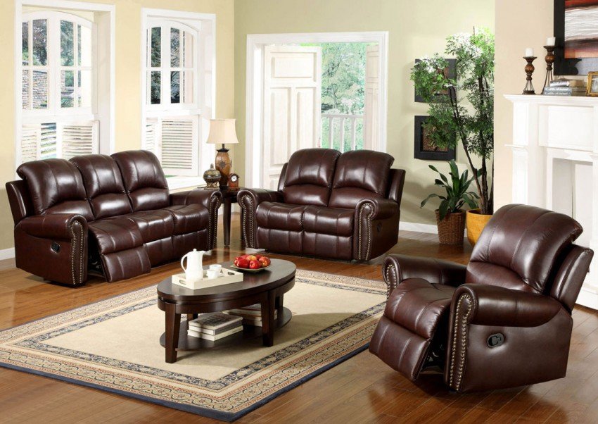 Home Interior, Sofa and Chair Sets: Dark or Light? Choose your Best Color! : Brown Leather Sofa And Chair Sets
