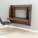 Home Interior, Optimize Your Room Dimension through Wall Desks: Brown Wall Desks