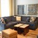 Living Room Interior, A Glamorous Navy Blue Sectional for Country Style Living Room: Chic Navy Blue Sectional
