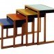 Home Interior, A Set of Stackable Tables for a Small Room: Colorful Stackable Tables