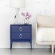 Bedroom Interior, Blue Nightstands: Casual Colors for Casual Bedroom : Fabulous Blue Nightstands