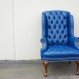 Home Interior, Get Your Living Room More Colorful through Blue Leather Chairs: Fabulous Blue Leather Chairs