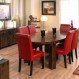 Dining Room Interior, Impressive Red Dining Room Set for a Modern Dining Room : Awesome Red Dining Room Set