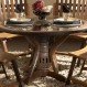 Dining Room Interior, Getting The Right Rustic Round Table : Glass Unique Rustic Round Table