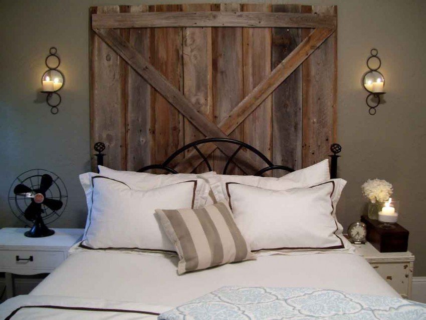 Home Interior, Barn Door Furniture: The Other “Face” of a Barn Door : Headboard Barn Door Furniture