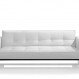 Home Interior, White Fabric Sofa: One Way to Light Up your Living Room: Long White Fabric Sofa