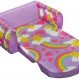 Bedroom Interior, Attractive Kids Sofa Bed for Active Children: Purple Kids Sofa Bed