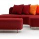 Home Interior, Large Couches for Styles: Red Modern Large Couches