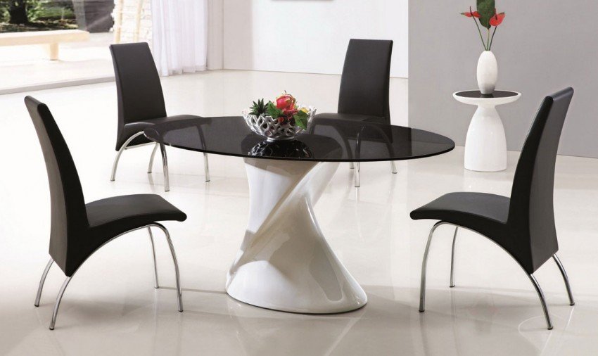 Dining Room Interior, High Dinning Table for Comfort : Round Modern High Dinning Table