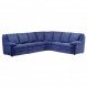 Living Room Interior, A Glamorous Navy Blue Sectional for Country Style Living Room: Simple Navy Blue Sectional