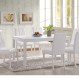 Dining Room Interior, Applying White Dining Sets to Get the Elegant Appearance: Simple White Dining Sets