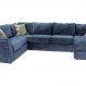 Living Room Interior, A Glamorous Navy Blue Sectional for Country Style Living Room: Stunning Navy Blue Sectional