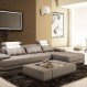 Home Interior, Awesome Grey Leather Sofa for Modern Living Room : Soft Grey Leather Sofa