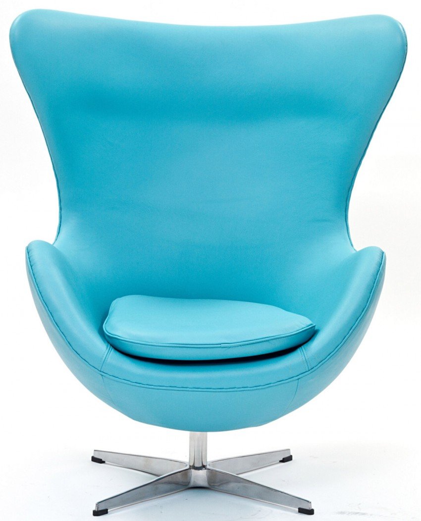 Home Interior, Get Your Living Room More Colorful through Blue Leather Chairs : Unique Blue Leather Chairs