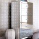 Bedroom Interior, Mirrored Chests: The “Invisible” Storage: Vertical Mirrored Chests