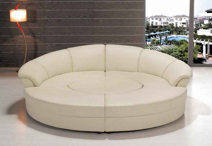 Home Interior, Big Sectional Sofas – The Best Option for Modern Lifestyle : White Round Big Sectional Sofas