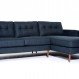 Living Room Interior, A Glamorous Navy Blue Sectional for Country Style Living Room: Wide Navy Blue Sectional