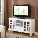 Living Room Interior, Harmonize your Media Room through White TV Console: Awesome White TV Console