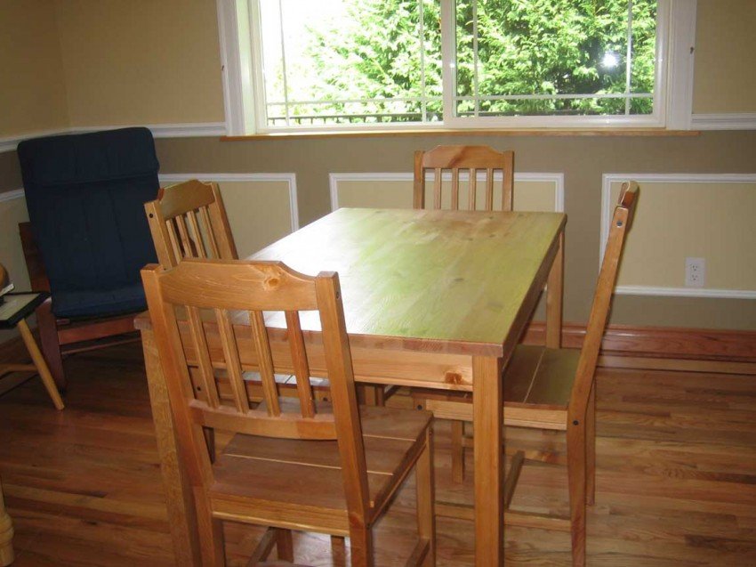 Kitchen Interior, Wood Kitchen Table: Offers Fine Durability : Beautiful Wood Kitchen Tables