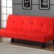 Living Room Interior, Bright Red Sleeper Sofa for Your Living Room: Bold Red Sleeper Sofa