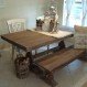 Kitchen Interior, Wood Kitchen Table: Offers Fine Durability : Beautiful Wood Kitchen Tables