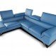 Living Room Interior, Blue Leather Sofa: For your Stylish Living Room Theme : Sleeper Blue Leather Sofa