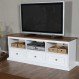 Living Room Interior, Harmonize your Media Room through White TV Console: Excellent White TV Console
