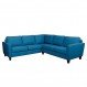 Living Room Interior, Blue Leather Sofa: For your Stylish Living Room Theme : Sleeper Blue Leather Sofa