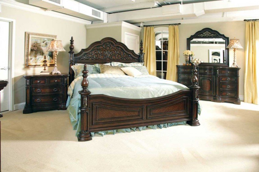 Bedroom Interior, Create a Royal Bedroom through Luxurious King Bed Sets : Rustic King Bed Sets