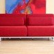 Living Room Interior, Bright Red Sleeper Sofa for Your Living Room: Small Red Sleeper Sofa