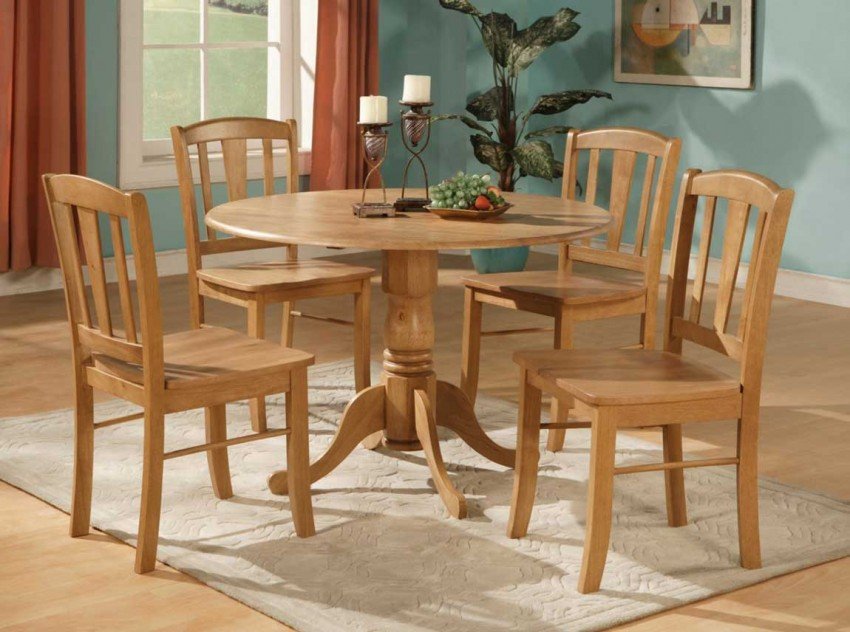 Dining Room Interior, Fascinating Round Dinette Sets for Your Dining Room : Wood  Round Dinette Sets