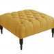 Living Room Interior, Small Things Called Square Ottomans : Tufted Square Ottomans