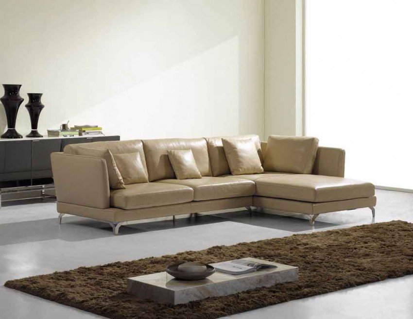 Home Interior, The Finest Furniture with Leather Sofa Bed : Luxury Beige Leather Sofa Bed