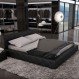 Bedroom Interior, Stylish Black Queen Beds for Any Rooms : Photo Black Queen Beds From Leather