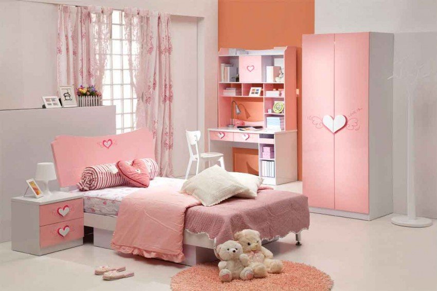 Bedroom Interior, Girls Bedroom Sets to Create Characters: Pink Girls Bedroom Sets