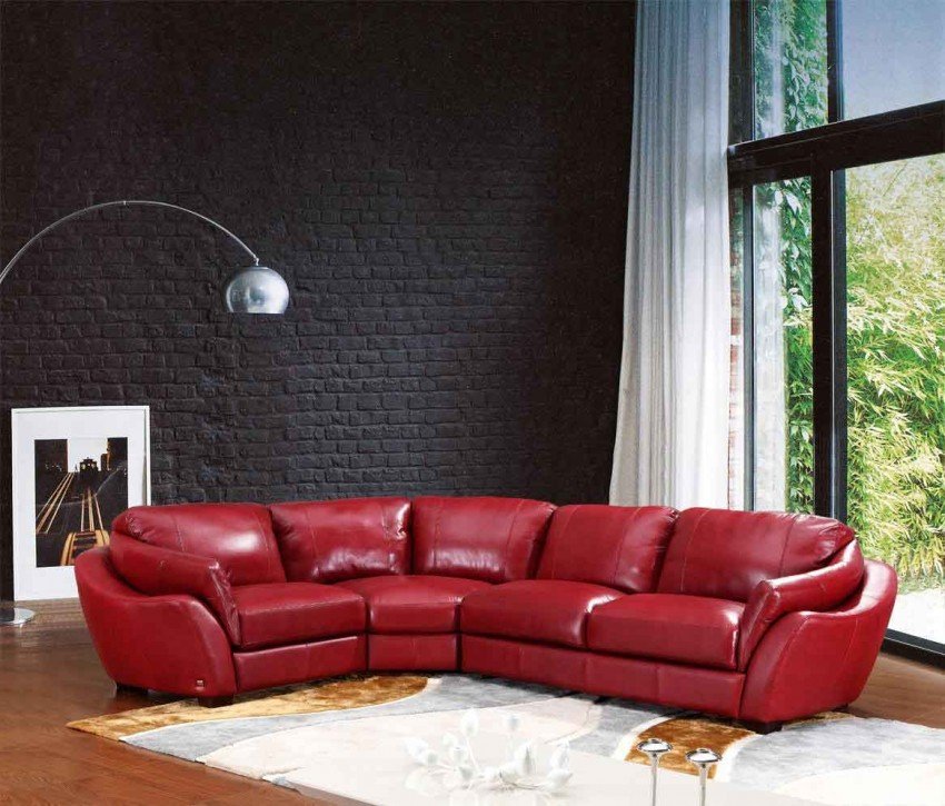 Bedroom Interior, Stylish Red Leather Sofas : Red Leather Sofas For Modern Home
